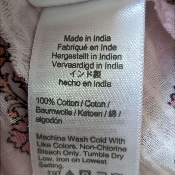 J Crew Soft Gauze Cotton Tiered Beach Pink Floral Ruffled Crinkle Dress sz S NWT - Picture 9 of 13